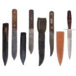 Knives. 19th century hunting knives by Green River Company and Bushman