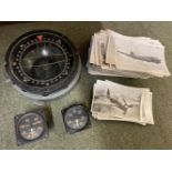 Aircraft Instruments. WWII rear tank fuel gauge circa 1943 and other items