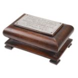 Red Baron. A WWI hardwood box from Richthofen's crashed aircraft