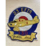 Elementary Flying Training School. A WWII cloth badge for No. 23 EFTS