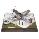 Aircraft Diorama. P-51D Mustang "Blondie" 334th Fighter Squadron 4th Fighter Group