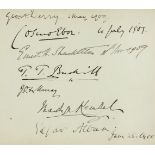 Shackleton (Ernest Henry, 1874-1922). Autograph Signature, 'Ernest H. Shackleton, 11th Nov 1909'