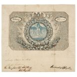 Wellington (Arthur Wellesley, 1st Duke of, 1769-1852). A printed ticket