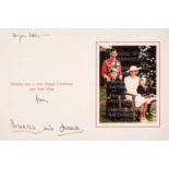 Charles III (Philip Arthur George, 1948-) & Diana (1961-1997). Signed Christmas and New Year card