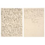 Queen Victoria & the Elephant 'Stoke'. Two Autograph Letters Signed