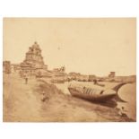Beato (Felice, 1832-1909). The Chattar Manzil Palace and the King of Oudh’s boat