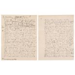 Graves (Alfred Perceval, 1845-1931). An uncommon Autograph Manuscript Signed with initials