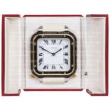 King Juan Carlos I (1938-). A Cartier Santos quartz alarm clock