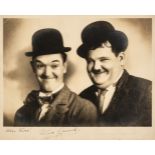 Laurel (Stan, 1890-1965) & Hardy (Oliver, 1892-1957). A vintage signed early photograph