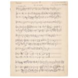 Milstein (Nathan, 1903-1992). Rare and important Autograph Music Manuscript