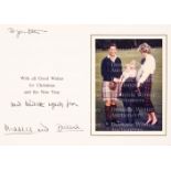 Charles III (Philip Arthur George, 1948-) & Diana (1961-1997). Signed Christmas and New Year card,