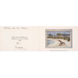 Charles III (Philip Arthur George, 1948-). Signed Christmas and New Year card, 1980