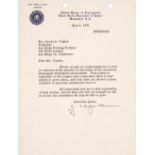 Hoover (John Edgar, 1895-1972). Typed Letter Signed, 'J. Edgar Hoover', 2 May 1961