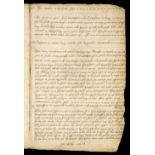 Somerset Lead Mining. Manuscript copy of the Harptree Court Mendip Mining Laws, dated 1673