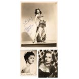 De Carlo (Yvonne, 1922-2007). A signed and inscribed glossy publicity photograph, 1945