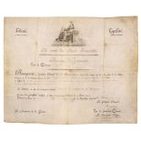 Napoleon I (1769-1821). Document signed, 'Bonaparte', 1800