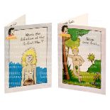 Diana (1961-1997). Princess of Wales, 1981-1996. A pair of signed adult humour greetings cards