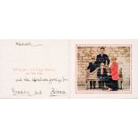 Charles III (Philip Arthur George, 1948-) & Diana (1961-1997). Signed Christmas and New Year card