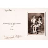 Charles III (Philip Arthur George, 1948-) & Diana (1961-1997). Signed Christmas and New Year card