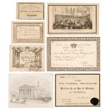 Wellington (Duke of). Twelve original tickets to the Funeral Procession and related ephemera, 1853