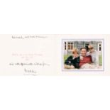 Charles III (Philip Arthur George, 1948-). Signed Christmas and New Year card, 1993