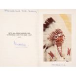 Charles III (Philip Arthur George, 1948-). Signed Christmas and New Year card, 1977