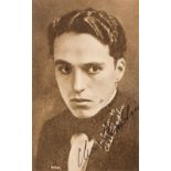 Chaplin (Charles, 1889-1977). A vintage signed publicity postcard by American Publishing Co.