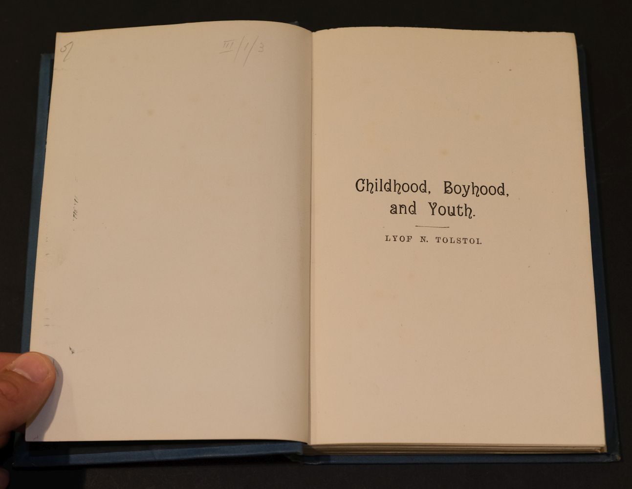 1888 Tolstoy (Leo). Childhood, Boyhood, and Youth, 1st edition in English, 1888 - Image 6 of 9