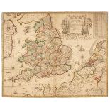 England & Wales. Greene (Robert & Morden Robert), A New Map of England..., circa 1690