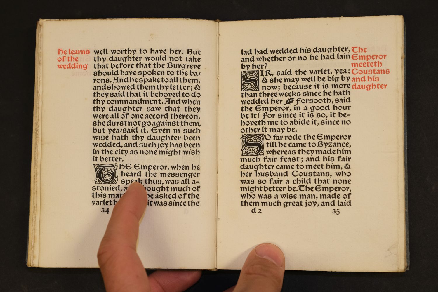 Kelmscott Press. The Tale of the Emperor Coustans and of Over Sea, 1894 - Image 6 of 7