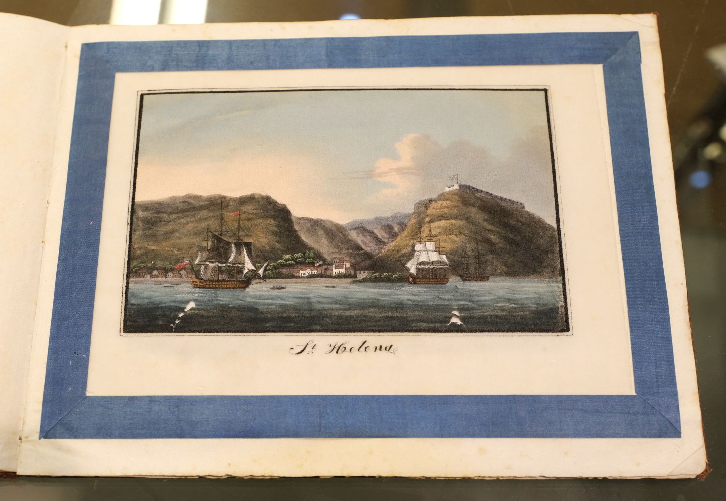 Chinese School. Album of five Chinese rice paper paintings of St Helena and Napoleon, 1830's-40's - Image 9 of 15