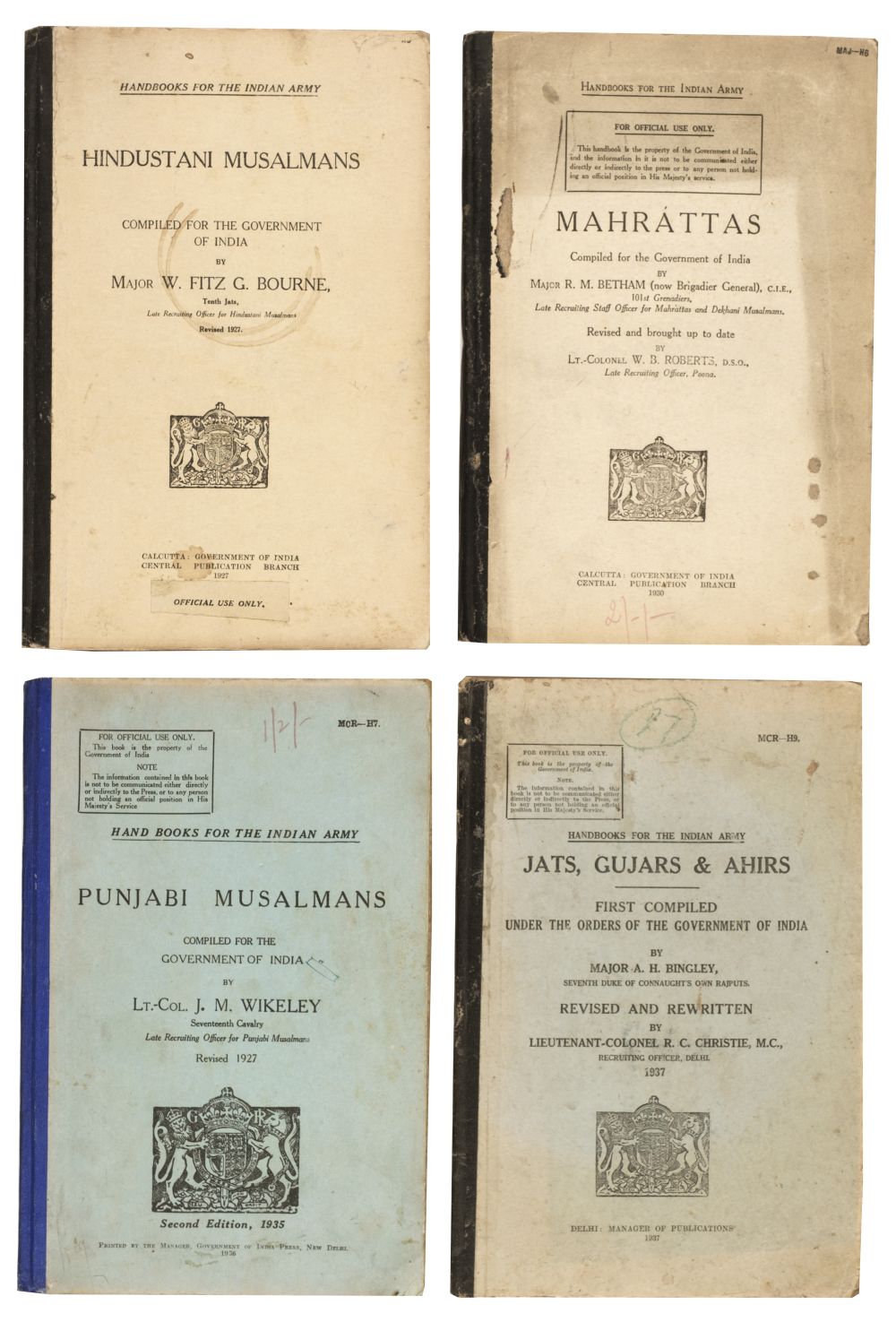 Handbooks for the Indian Army. Hindustani Musalmans..., 1927..., and others