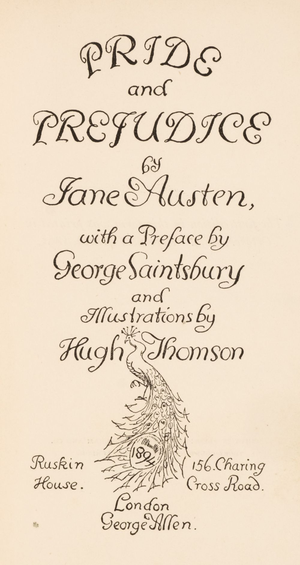 1895. Austen (Jane). Pride and Prejudice, 2nd 'Peacock' edition, 1895 - Image 2 of 2