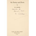 Eliot (T.S.) On Poetry and Poets, 1st edition, 1957