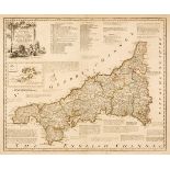 Devon and Cornwall. A collection of 17 maps, 17th - 19th century