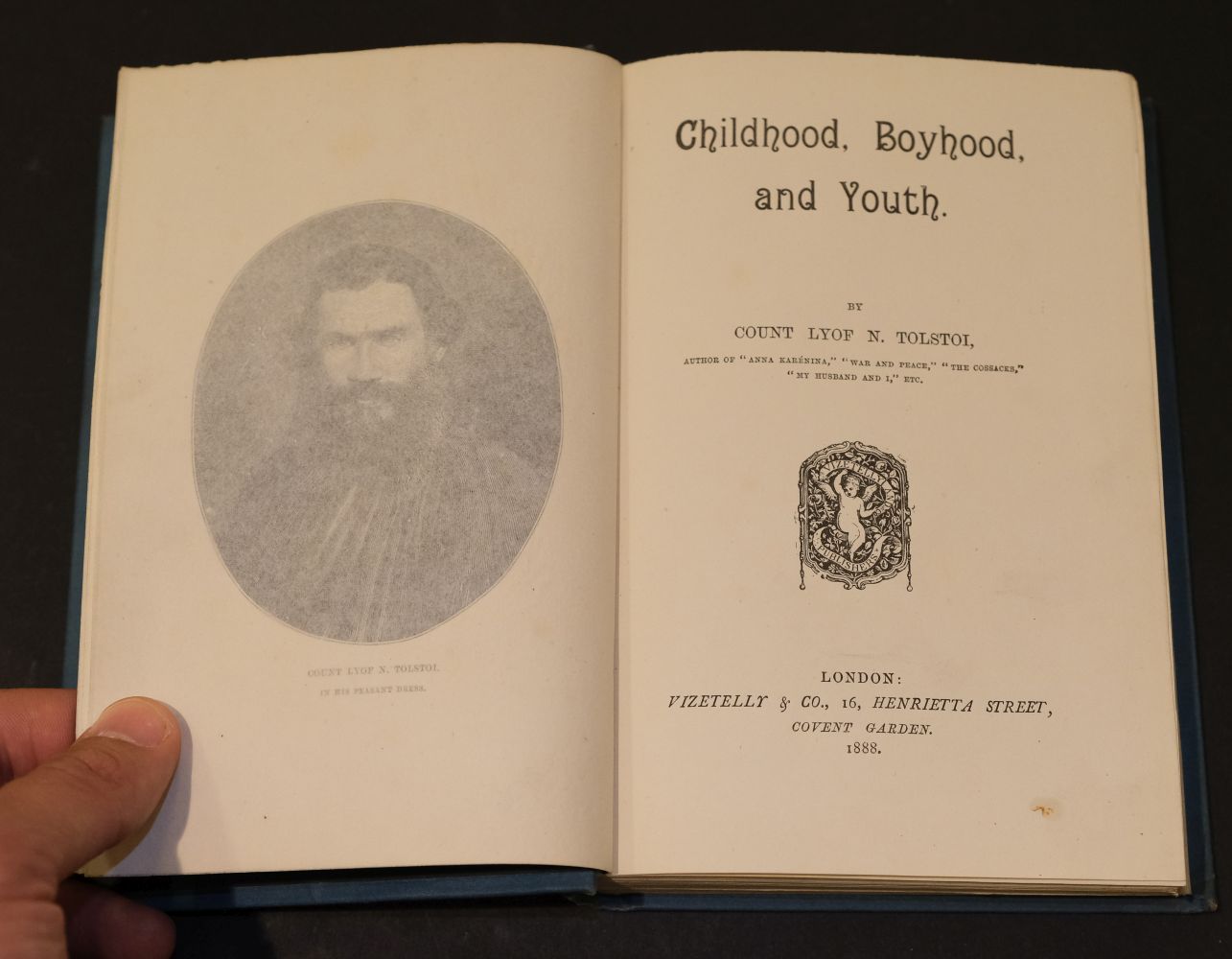 1888 Tolstoy (Leo). Childhood, Boyhood, and Youth, 1st edition in English, 1888 - Image 8 of 9