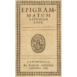 [Crashaw, Richard]. Epigrammatum Sacrorum Liber, 1634