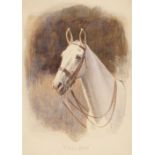 Charles Edward Stewart (1866-1942). Two Studies of Horses' Heads. signed C. E. S. mid-20th century