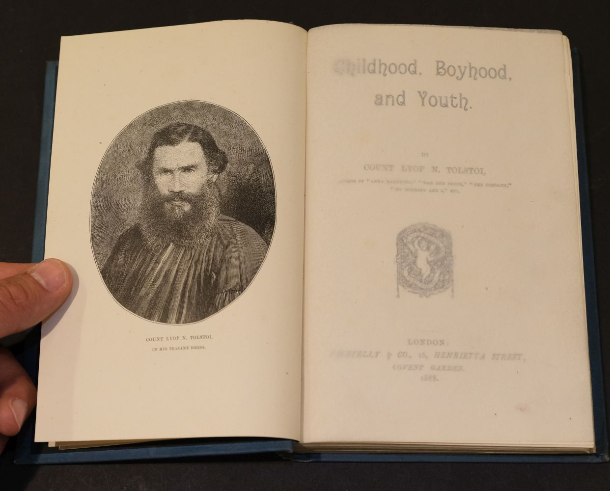 1888 Tolstoy (Leo). Childhood, Boyhood, and Youth, 1st edition in English, 1888 - Image 7 of 9