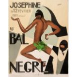 Josephine Baker au Bal Negre. A later reissue of the original 1927 poster by Caron