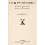 Dostoevsky (Fyodor). The Possessed. A Novel in Three Parts, 1st edition in English, London, 1913