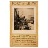 LNER Travel Poster. Port of Leith. Scotland's Principal East Coast Port for Coal, Timber, Grain