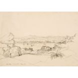 Ceylon. A group of 3 pencil drawings of Ceylon scenes by an unidentified artist, c. 1820s