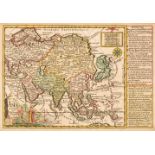 Asia. Six engraved maps, 18th century