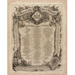 Wellington (Arthur Wellesley, 1st Duke of). Commemorative funeral programme printed on silk, [1852]