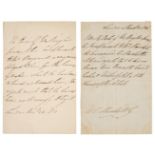 Wellington (Arthur Wellesley, 1st Duke of, 1769-1852). A group of 5 Autograph Letters Signed