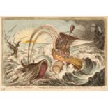 Gillray (James). A Tube for a Whale!..., H. Humphrey, March 14th 1806