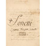 Italian Manuscripts Sammelband. A Sammelband of 6 manuscript works in Italian, late 17th-century