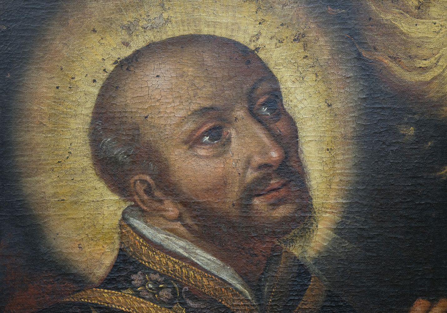 Spanish School. Saint Ignatius of Loyola, probably early 17th Century, oil on canvas, - Image 5 of 8