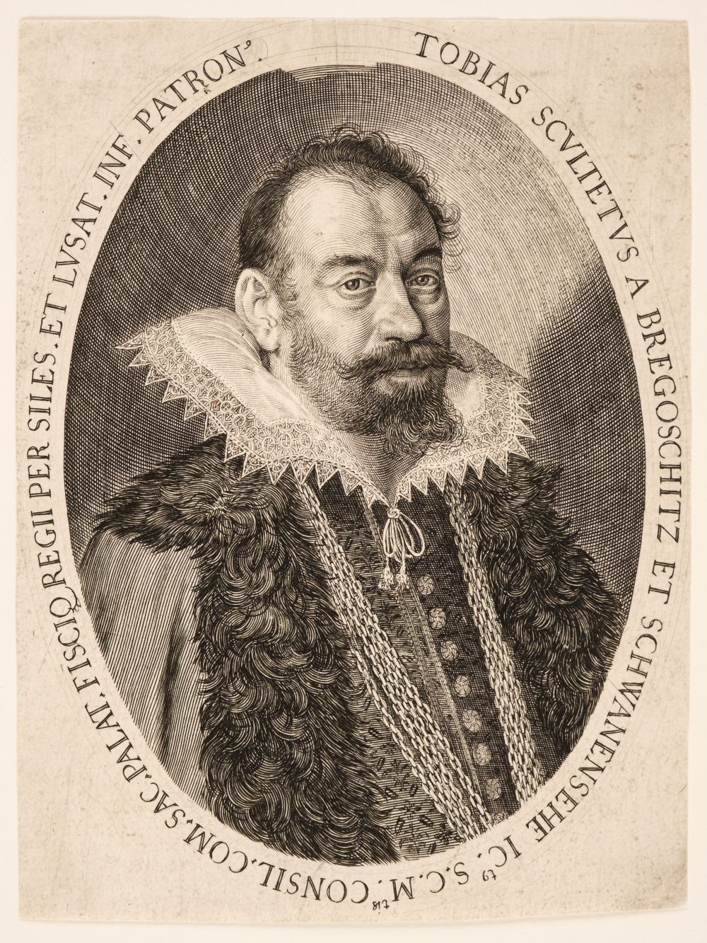 Sadeler II (Aegidius, 1570-circa 1629). Portrait of Tobias Scultetus, 1610, engraving - Image 2 of 2